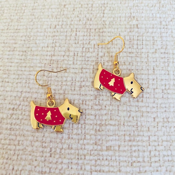 Christmas Scotty Dog Earrings Handmade NWT - Picture 7 of 7